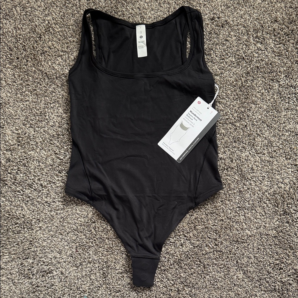 lululemon athletica Black Square-Neck Bodysuit